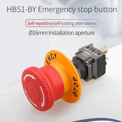 16mm Emergency stop with warning ring