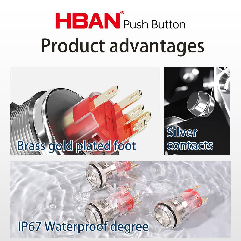 waterproof push button switch