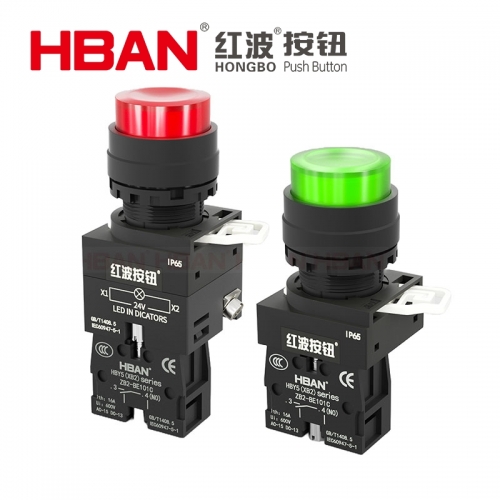 HBAN High Head Push Button | 600v 10A XB2 Button with Stackable Contact ...