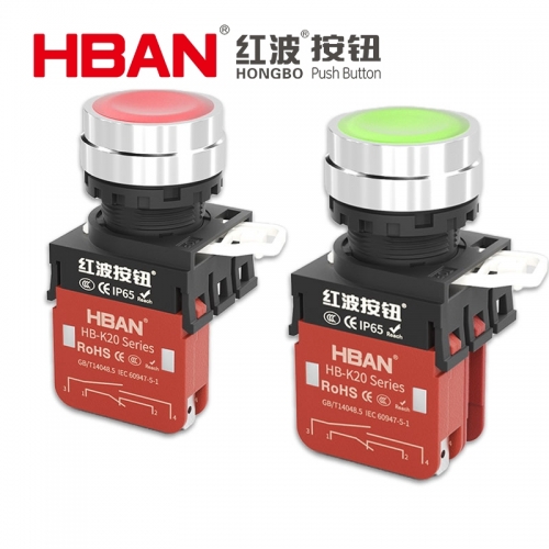 Industry Control 1no1nc dpdt 22mm High Voltage Push Button Switch