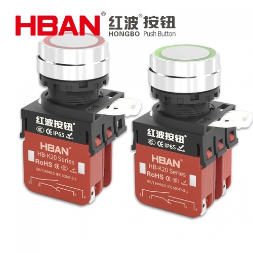 Programmable Button Ring Control Systems 22mm Ring LED Buttons-HBAN HONGBO PUSH BUTTON